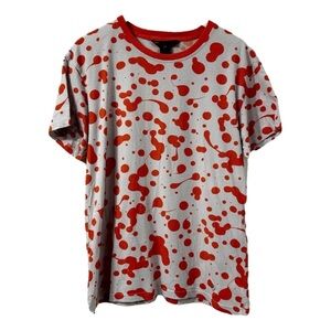Mens marc jacobs blood drop tee shirt red white party monster  vintage casual S